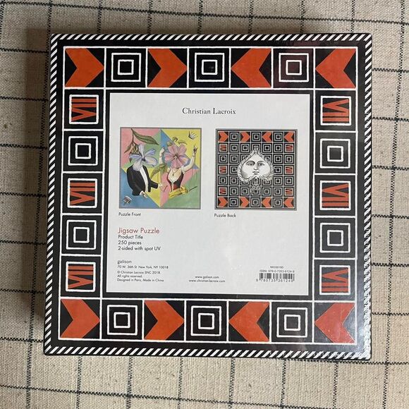 Christian Lacroix Let`s Play Double Sided 250 Piece Puzzle Game Collectibles - Picture 2 of 2
